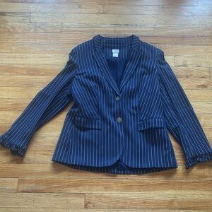 Chicos SZ 1 Women’s Stripe Blazer Jacket